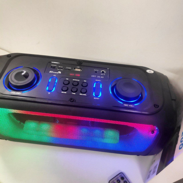 Беспроводная портативная bluetooth колонка Eltronic DANCE BOX 200 Watts арт. 20-40.1, LED-подсветкой и RGB светомузыкой, пультом дистанционного управления
